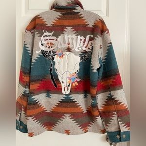 Sample Brand flannel lined button up jacket size large